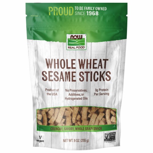 NOW   Real Food™ Whole Wheat Sesame Sticks Perspective: front