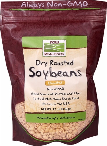 NOW Real Food™Dry Roasted Soybeans Unsalted, 12 oz - King Soopers