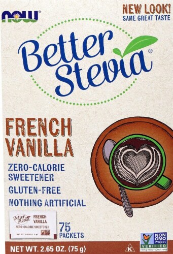 NOW Foods  BetterStevia®   French Vanilla Perspective: front