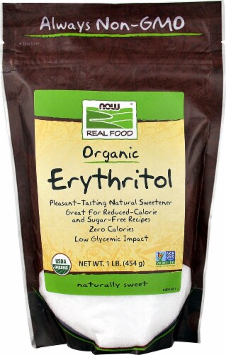 NOW Foods  Organic Erythritol Natural Sweetener Perspective: front