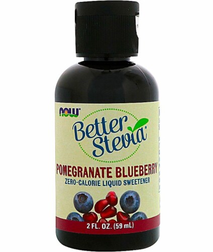NOW Foods  BetterStevia ® Liquid Sweetener   Pomegranate Blueberry Perspective: front
