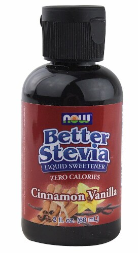 NOW  BetterStevia™ Liquid Sweetener   Cinnamon Vanilla Perspective: front