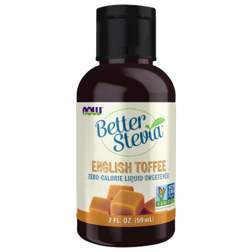 NOW BetterStevia™ Liquid Sweetener English Toffee Perspective: front