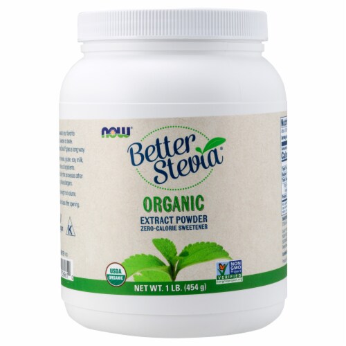 NOW BetterStevia™ Organic Extract Powder Perspective: front