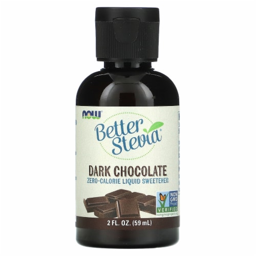 NOW  BetterStevia™ Liquid Sweetener   Dark Chocolate Perspective: front