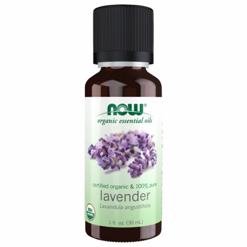 NOW® Organic Essential Oils Lavender Perspective: front