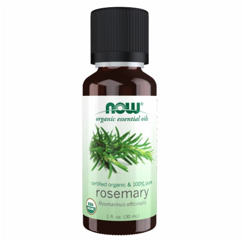 NOW® Organic Essential Oils Rosemary Oil Perspective: front
