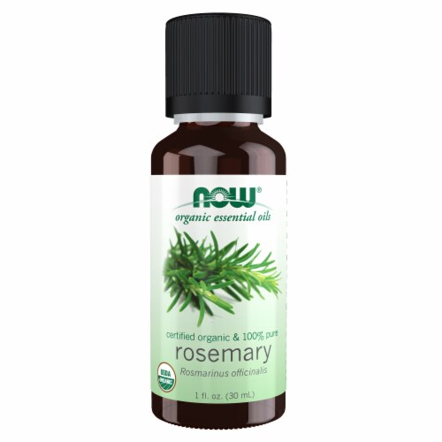 NOW® Organic Essential Oils Rosemary Oil Perspective: front