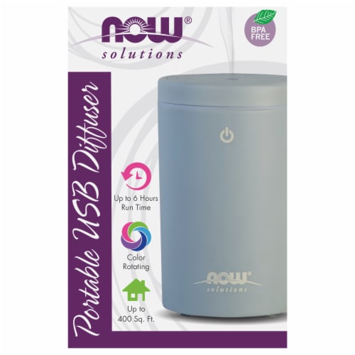 NOW Foods Now® Solutions Portable USB Ultrasonic Oil Diffuser Perspective: front