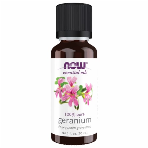 NOW®   Essential Oils Geranium Perspective: front