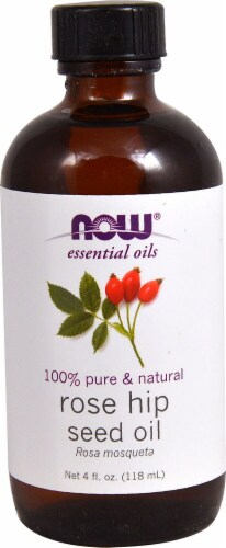 NOW®   Essential Oils Rose Hip Seed Oil Perspective: front