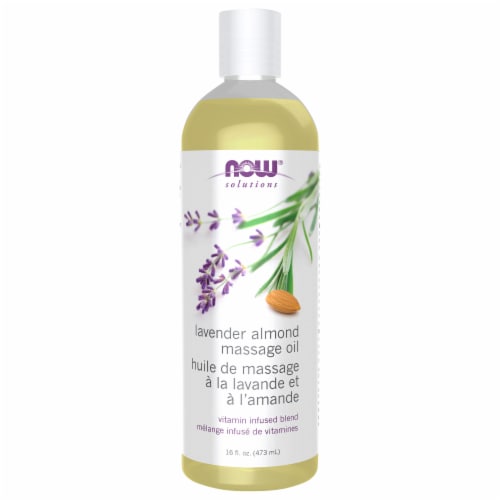NOW®   Lavender Almond Massage Oil Perspective: front