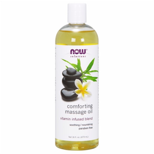 NOW®  Vitamin Infused Comforting Massage Oil Blend Perspective: front