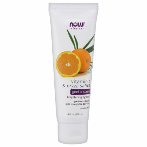 NOW® Vitamin C & Oryza Sativa Gentle Brightening Scrub Perspective: front