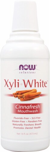 NOW®    XyliWhite™ Mouthwash   Cinnafresh Perspective: front