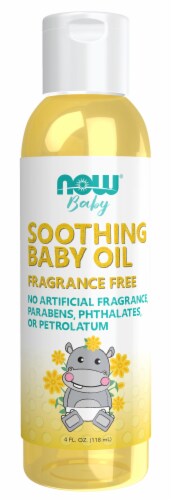 NOW® Baby Fragramce=Free Soothing Baby Oil Perspective: front