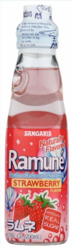 Ramune Strawberry Japanese Soda Perspective: front