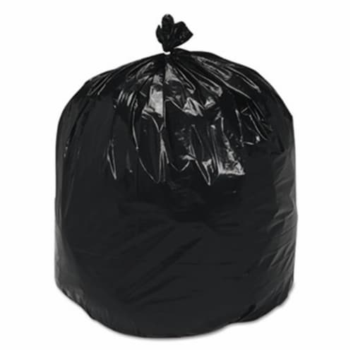 Ability One 3862312 33 x 40 in. Skilcraft Recycled Content Trash Can Liners, Brown & Black Perspective: front