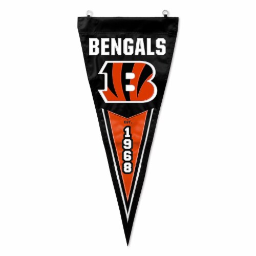 Classic Impressions Cincinnati Bengals NFL Vertical Pennant Perspective: front