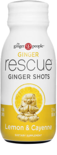 The Ginger People Rescue Lemon & Cayenne Ginger Shot Perspective: front
