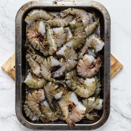 Raw Shrimp Perspective: front