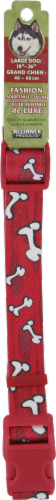 Alliance Red Bones Large Dog Collar Perspective: front