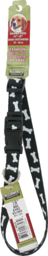 Alliance Black Bones Small/Medium Dog Collar Perspective: front