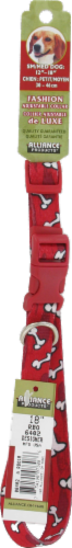 Alliance Red Bones Small/Medium Dog Collar Perspective: front