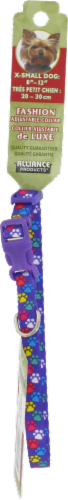 Alliance Purple Paws Small Dog Collar Perspective: front