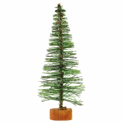 Vickerman 5  Green Bottle Brush Artificial Mini Pine Christmas Tree - Unlit Perspective: front