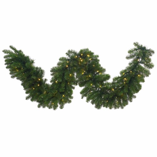 Vickerman 9' x 18  Grand Teton Garland 100WmWhtLED - G125518LED Perspective: front