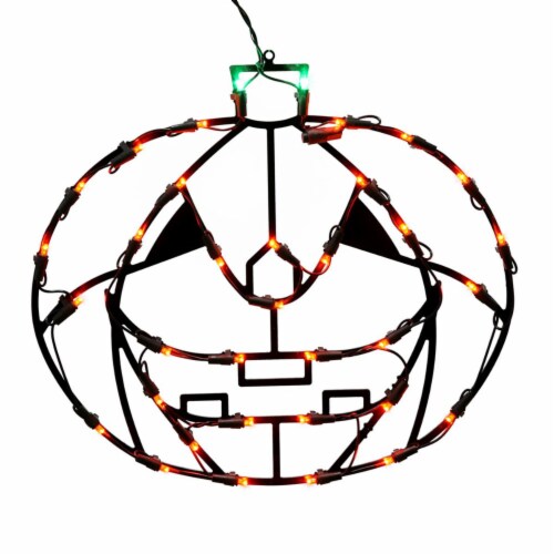 35Lt LEDPumpkin Window Decor 16x14 - X490455 Perspective: front