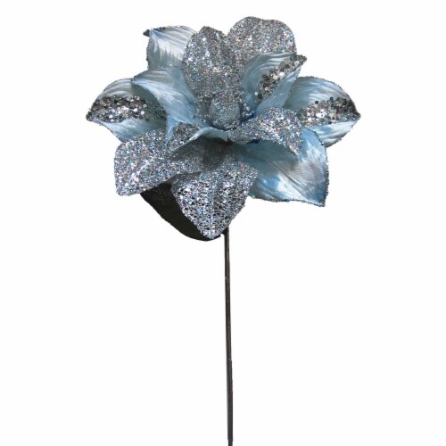 31  Silver Glitter Magnolia 13  Flower - O146207 Perspective: front