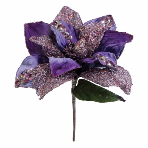31  Purple Glitter Magnolia 13  Flower - O146206 Perspective: front