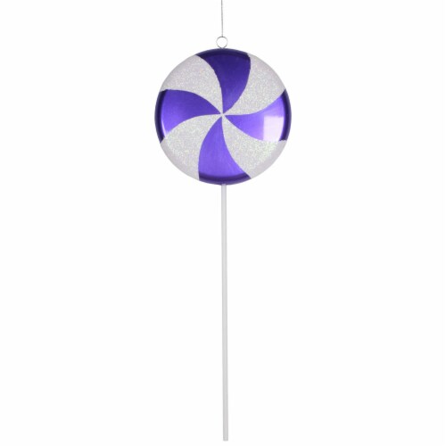 17  Purple-White Candy Lollipop - M152016 Perspective: front