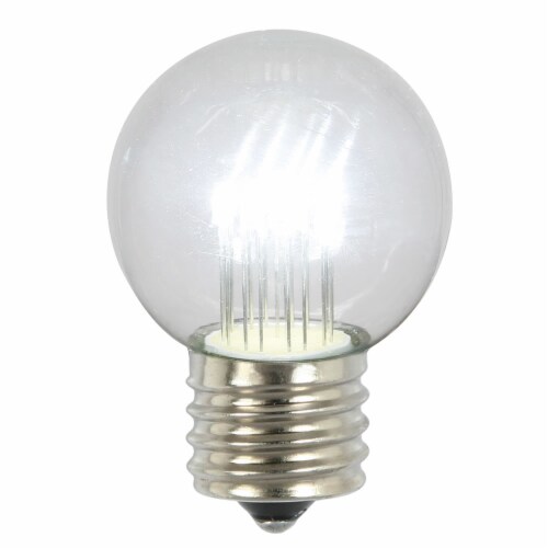 G50 LED Pure Wht E26 Glass Bulb 5/Box.9W - XLED265P Perspective: front