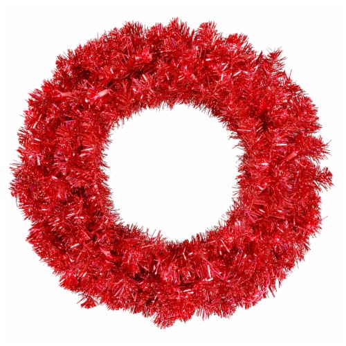 Vickerman 24  Red Wreath Dural 50Red Lts 180T - B981525 Perspective: front