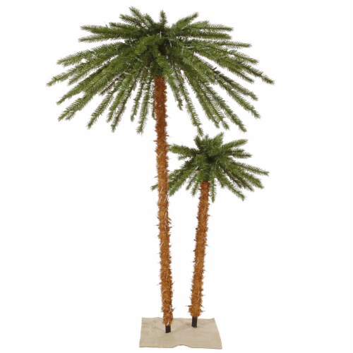 Vickerman 4'&6' Outdoor Palm Tree DuraL LED400WmWt - K169164LED Perspective: front