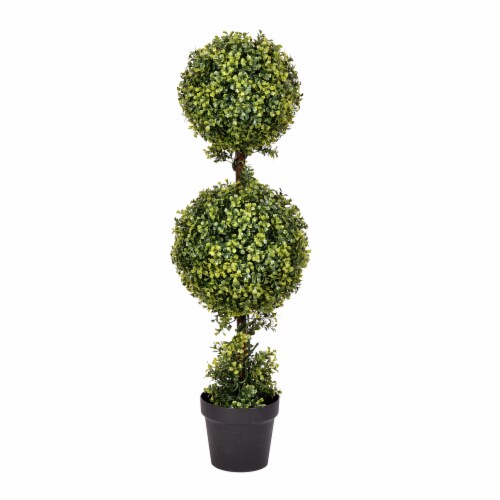 Vickerman TP170736 UV Boxwood Dbl Everyday Topiary in Nursery Pot - 3 ft. Perspective: front