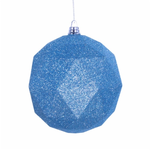 4.75  Baby blue Glitter Geo Ball 4/bag - M177332DG Perspective: front