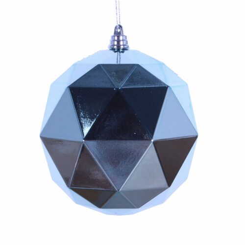 6  Baby Blue Shiny Geometric Ball 4/bag - M177432DS Perspective: front