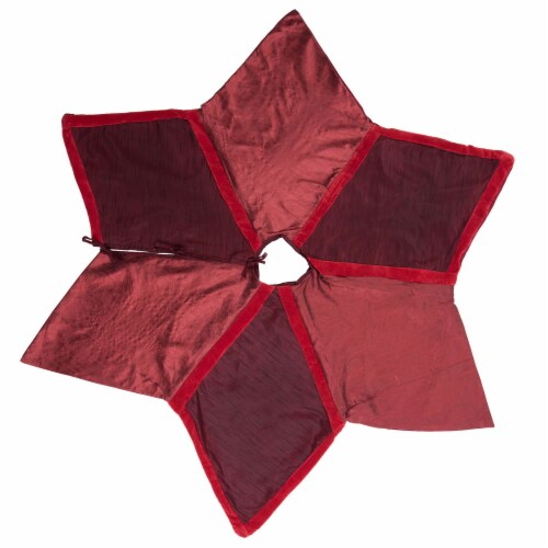 Vickerman QTX17101 60 in. Burgundy Frost Tree Skirt Perspective: front