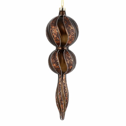 16.5  Chocolate Candy Glitter Finial Perspective: front