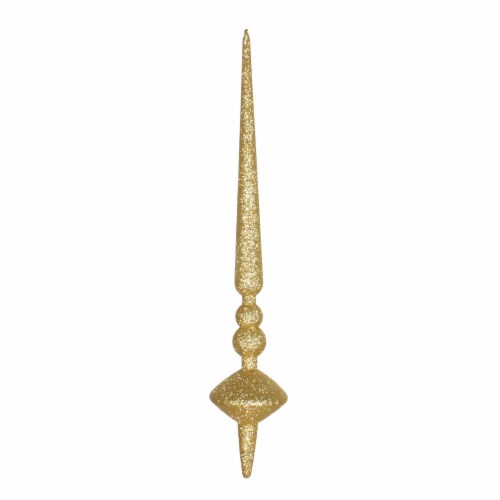 12  Gold Glitter Cupola Finial 3/Bag - M183308G Perspective: front