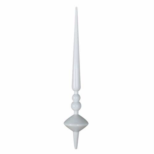 18  White Shiny Cupola Finial 2/Bag Perspective: front