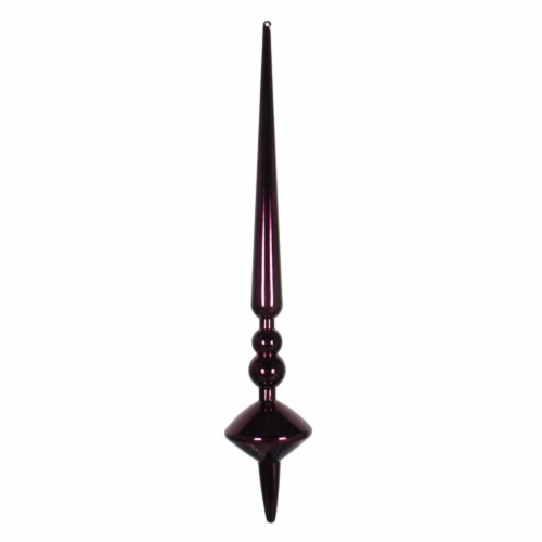 18  Plum Shiny Cupola Finial 2/Bag Perspective: front