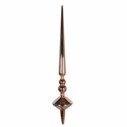 18  Rose Gold Shiny Cupola Finial 2/Bag Perspective: front