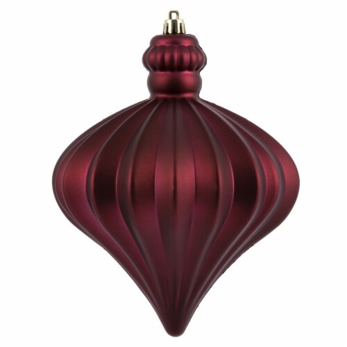 6  Berry Red Matte Onion Drop 4/Bg - N175821D Perspective: front