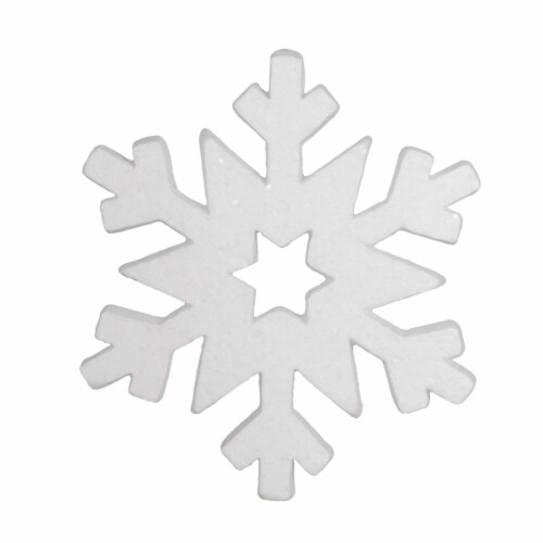 12  White Glitter Snowflake Outdoor Perspective: front