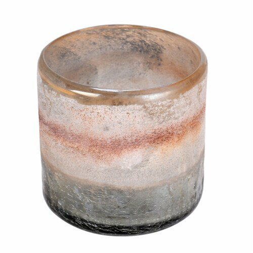 4  Sand Stone Round Glass Vase - CM192004 Perspective: front